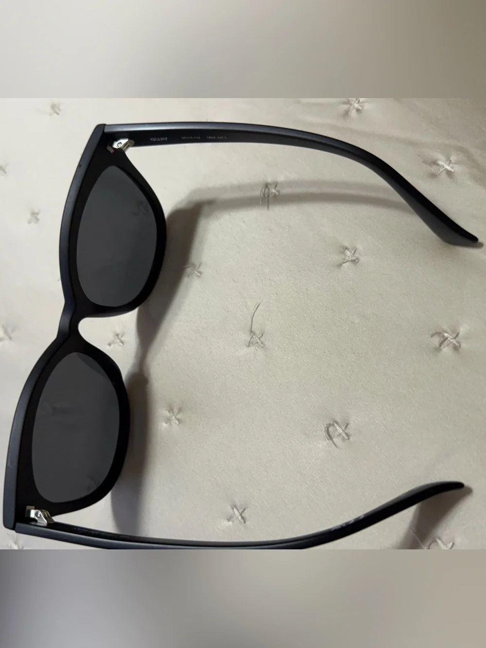 Quay Australia Oversized Black Cat-Eye Sunglasses
